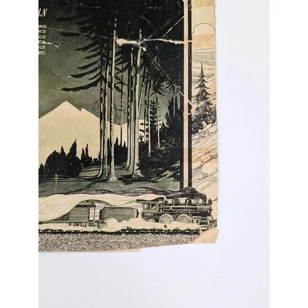 Pioneer Limited Passenger Train Sheet Music 1909 Milwaukee Railroad Road Vintage